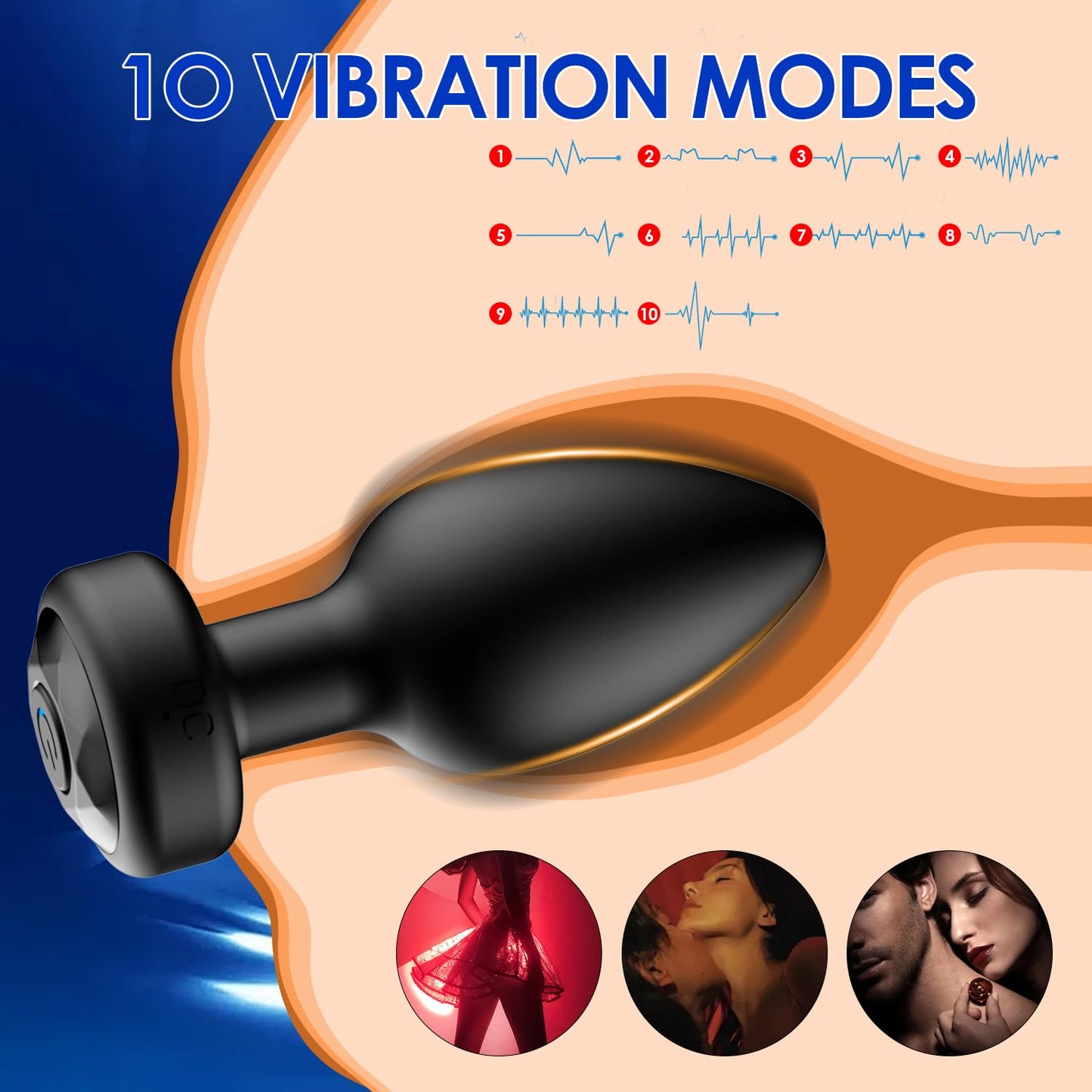 3 Pc Vibrating Butt Plug